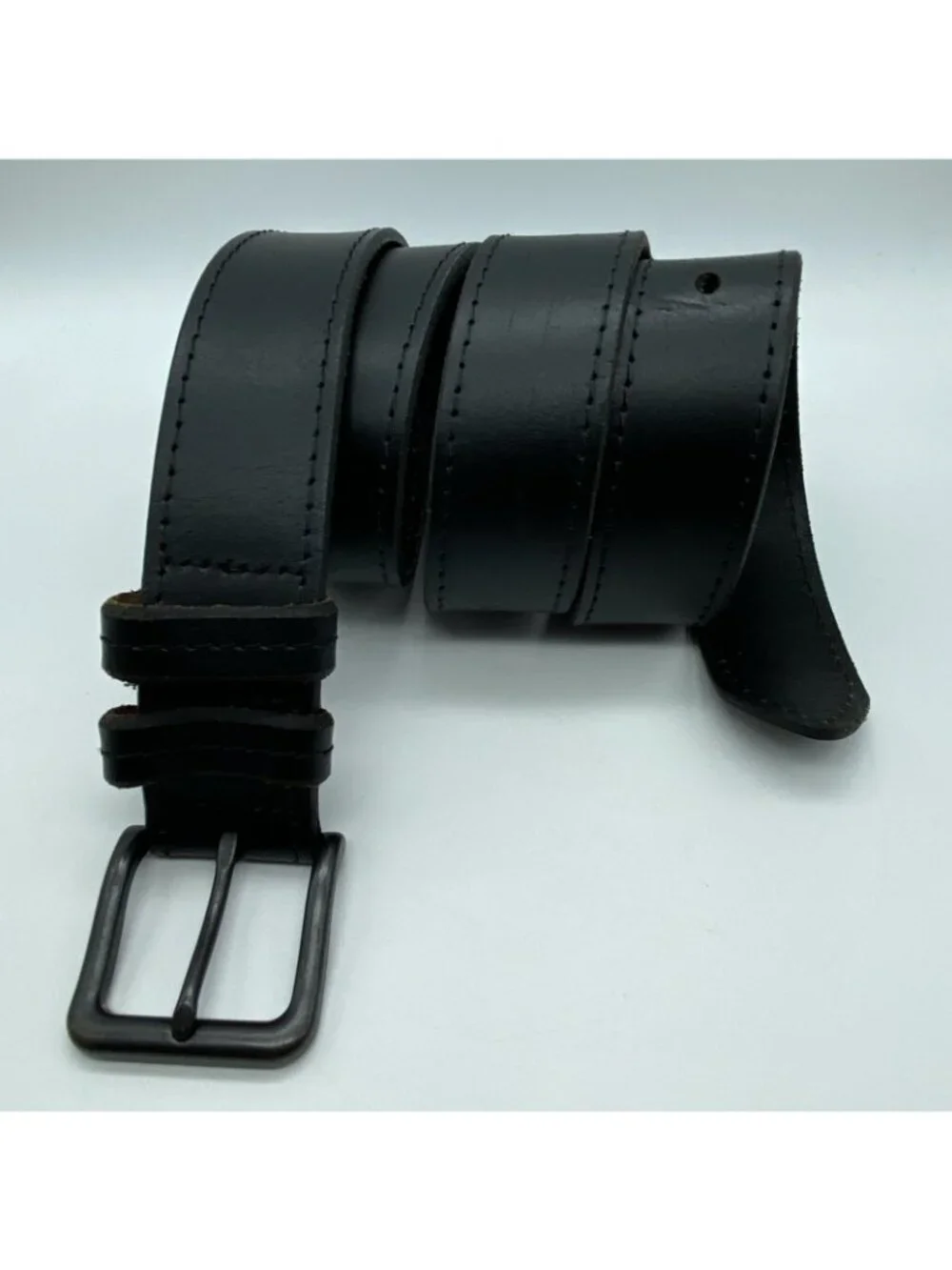 Wrangler Black Genuine Leather Belt Size 42 Wide 1.75